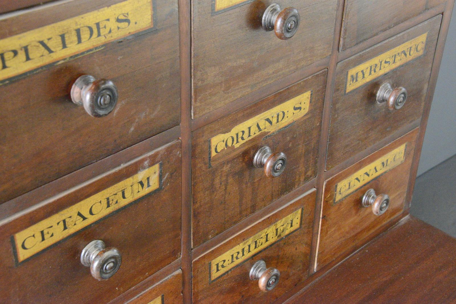 English Early 20th Century Apothecary Drawers, circa 1910
