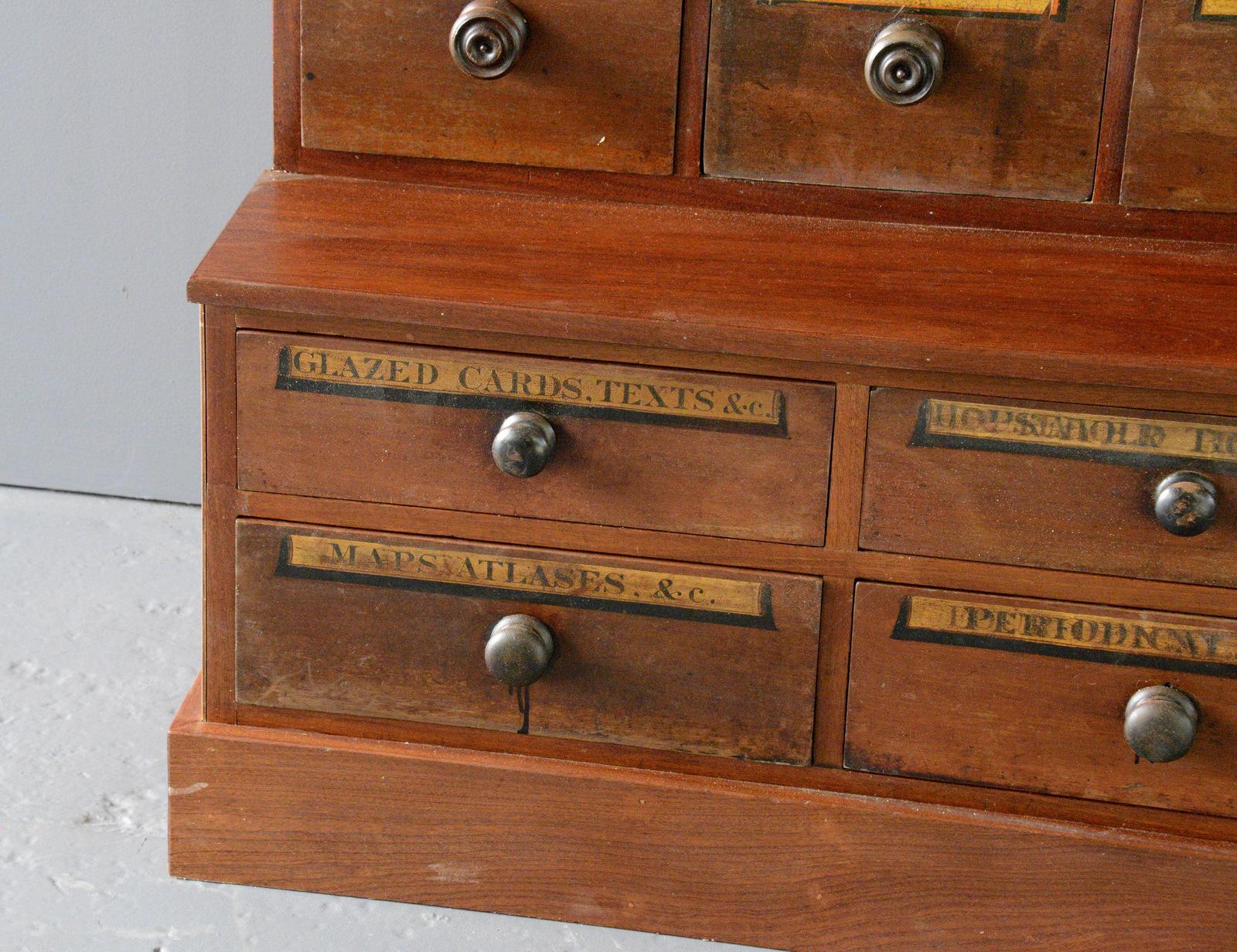 English Early 20th Century Apothecary Drawers, circa 1910 For Sale