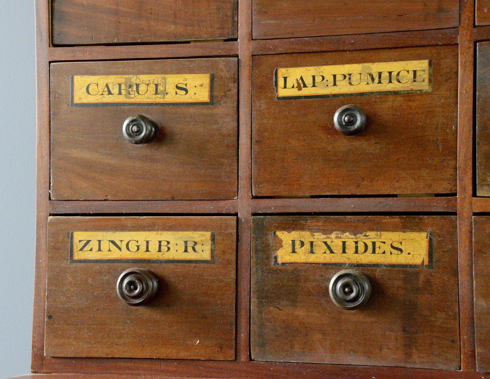 Early 20th Century Apothecary Drawers, circa 1910 For Sale 1