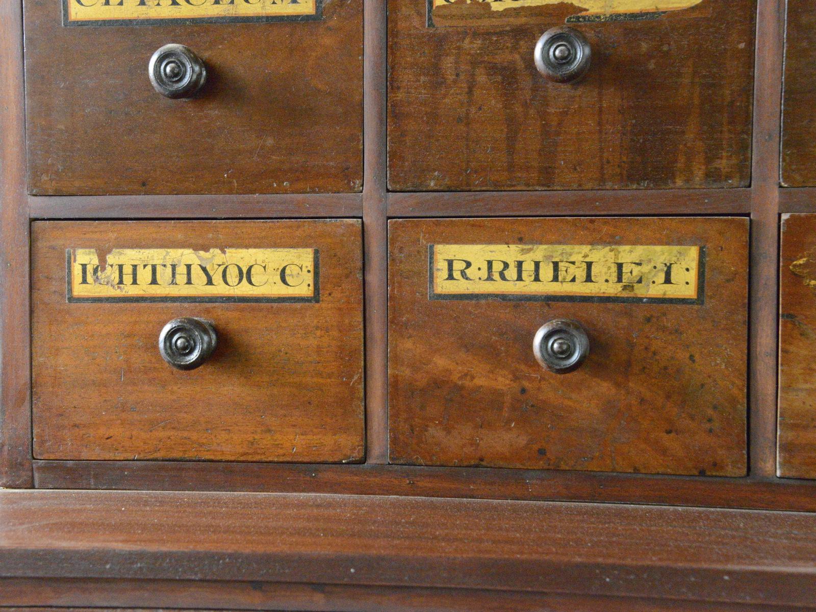 Early 20th Century Apothecary Drawers, circa 1910 2