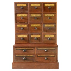 Antique Early 20th Century Apothecary Drawers, circa 1910