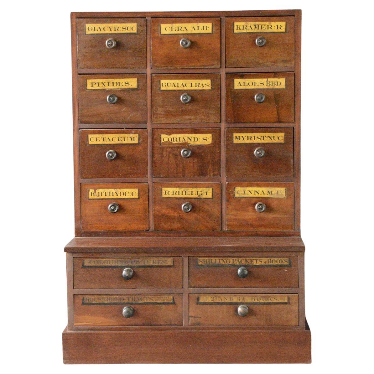 Early 20th Century Apothecary Drawers, circa 1910