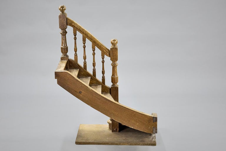 Wood Early 20th Century Architects Model Staircase