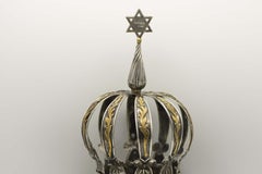 Early 20th Century Argentinian Silver and Gold Torah Crown