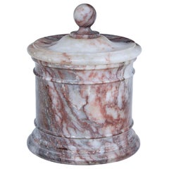 Early 20th Century Art Deco Alabaster Jar with Lid