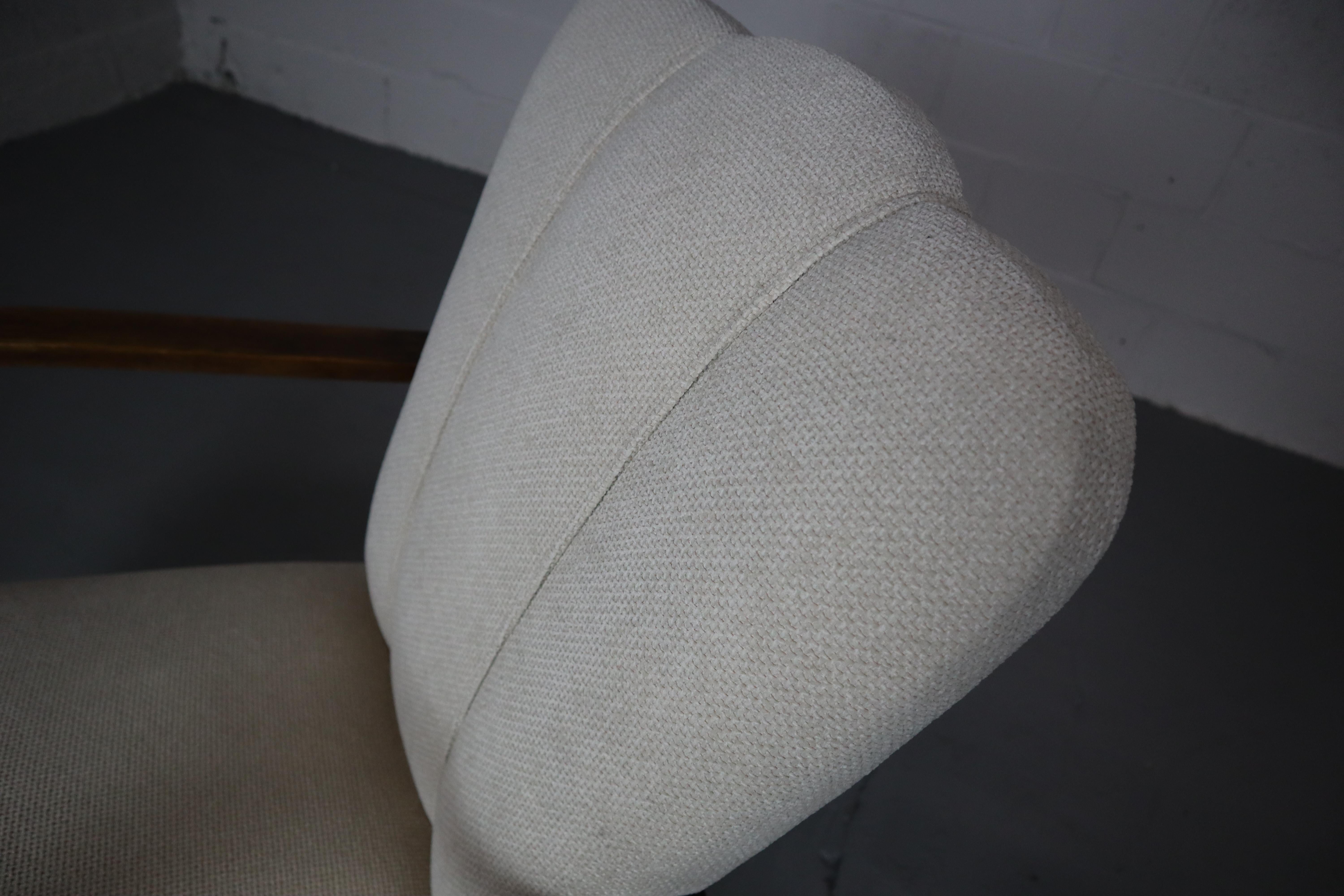 Art Deco Early 20th Century Art-Deco Armchair, Oak and Fabric For Sale