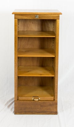 Early 20th Century Art Deco / Bauhaus Oak Wood Roller Door Filling Cabinet