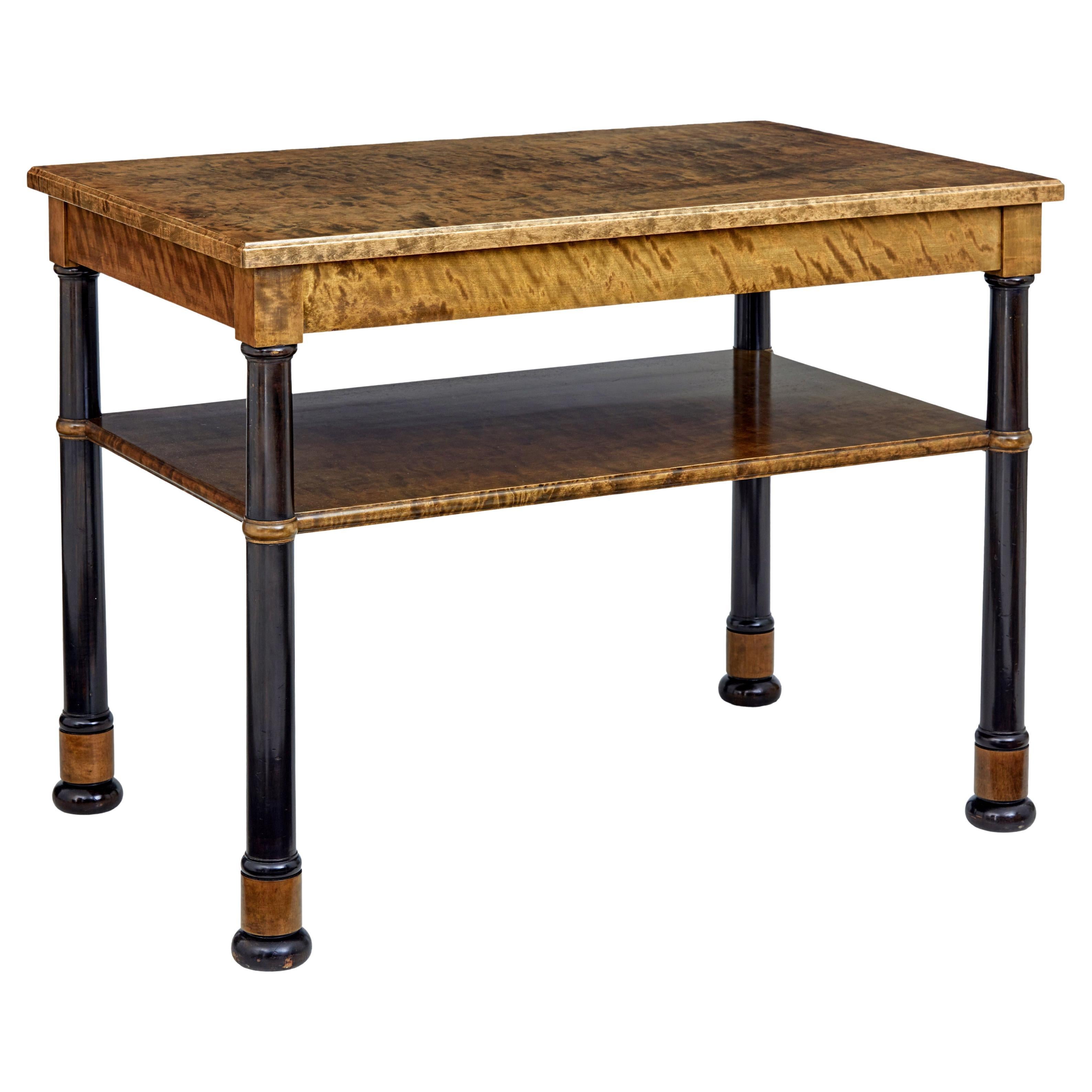 Early 20th century art deco birch serving table For Sale
