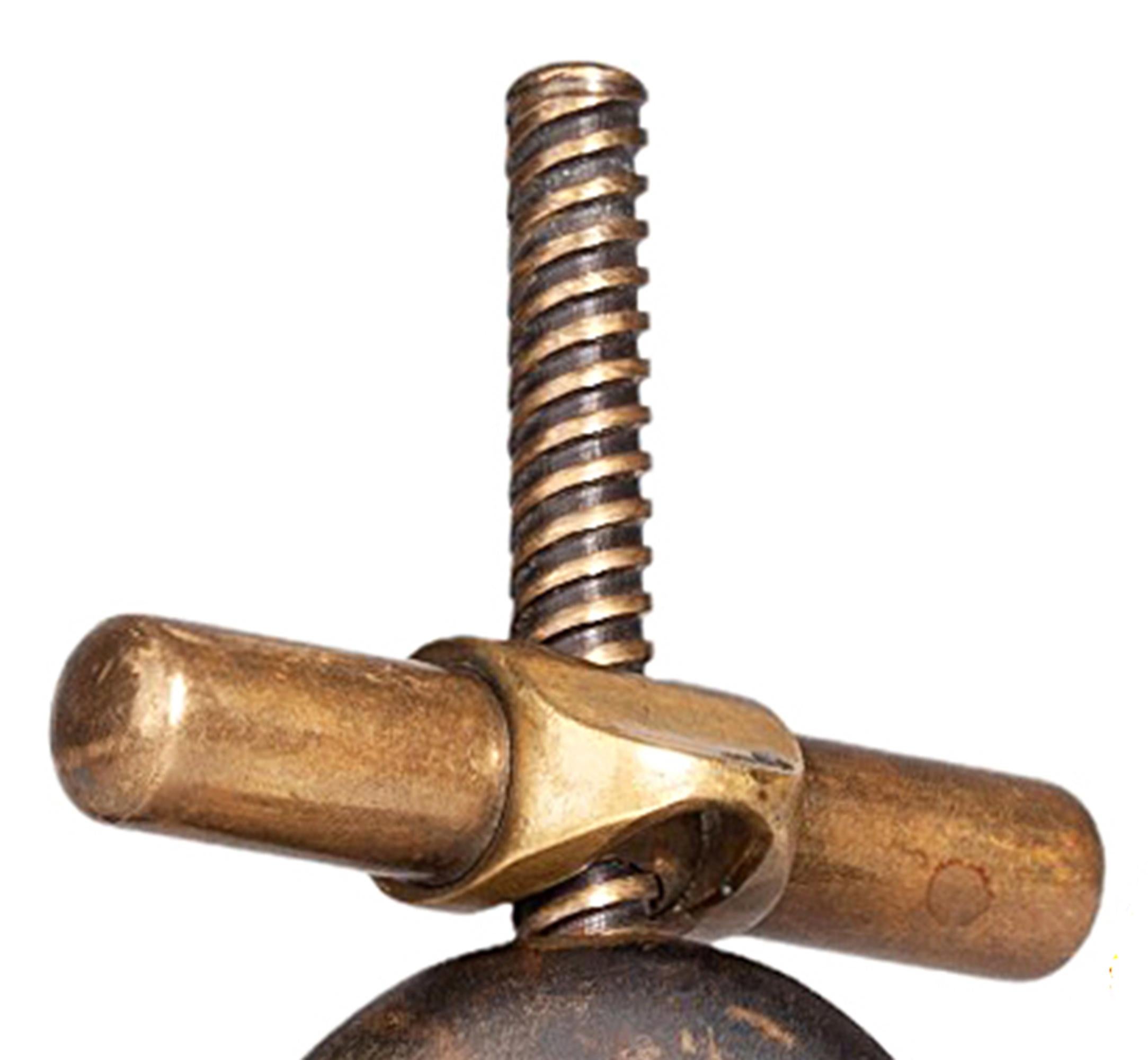 Early 20th Century Art Déco Black and Golden Brass Cat Corkscrew, Germany For Sale 2