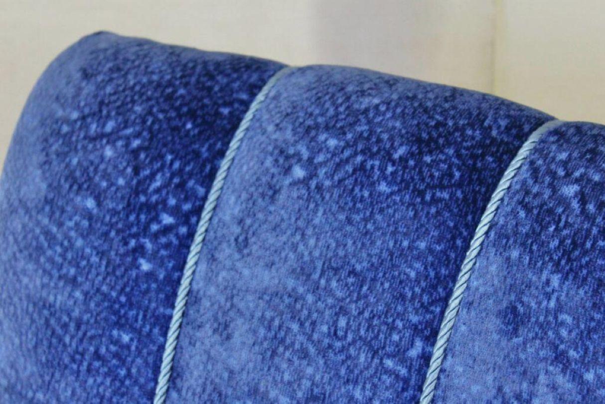 Fauteuil bleu Art Déco du début du 20e siècle, France en vente 3