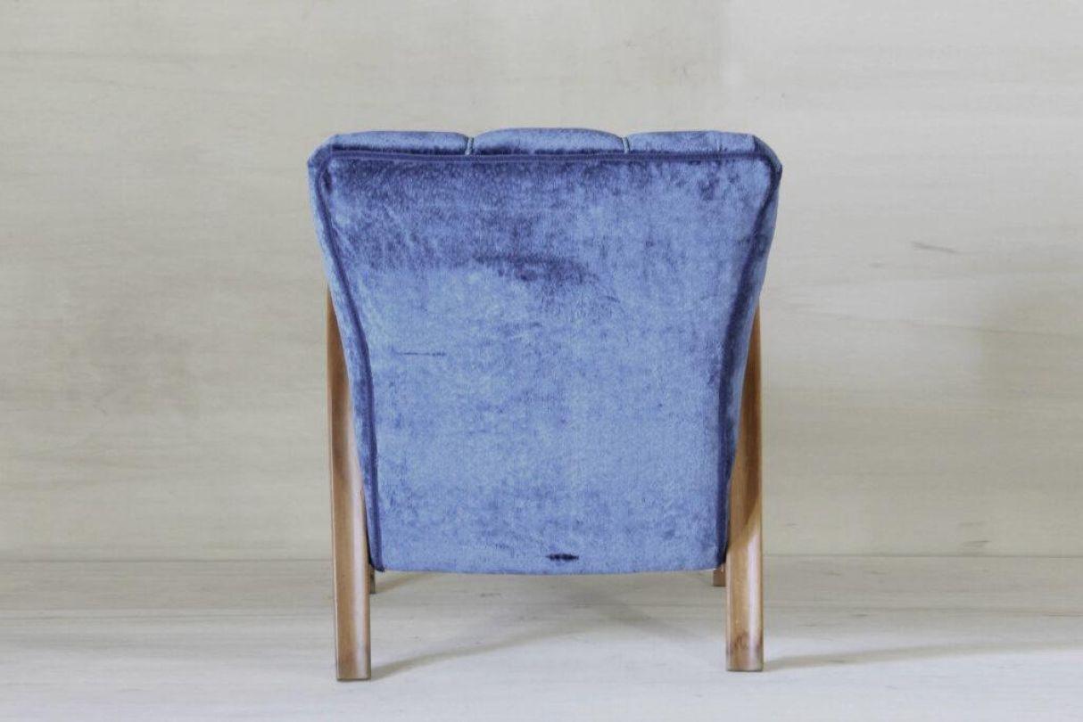 Fauteuil bleu Art Déco du début du 20e siècle, France Bon état - En vente à Ceglie Messapica, IT