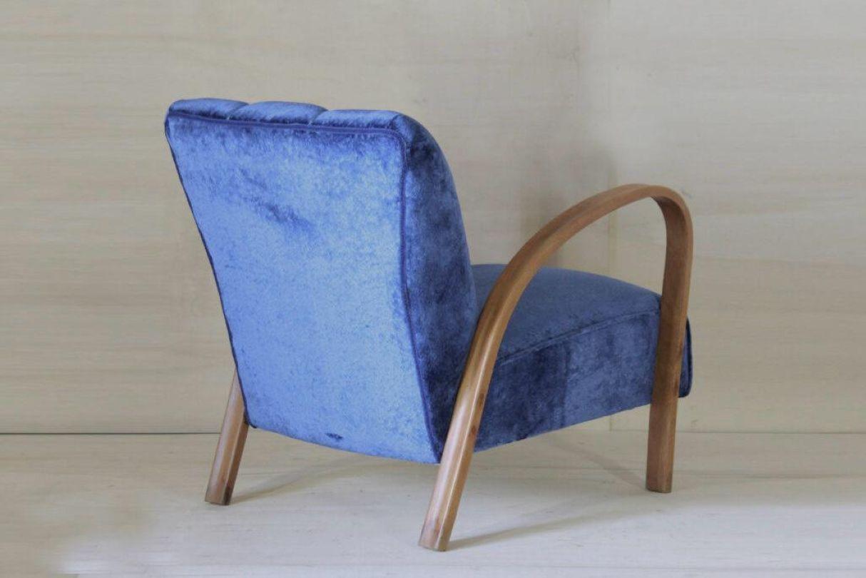 Art déco Fauteuil bleu Art Déco du début du 20e siècle, France en vente