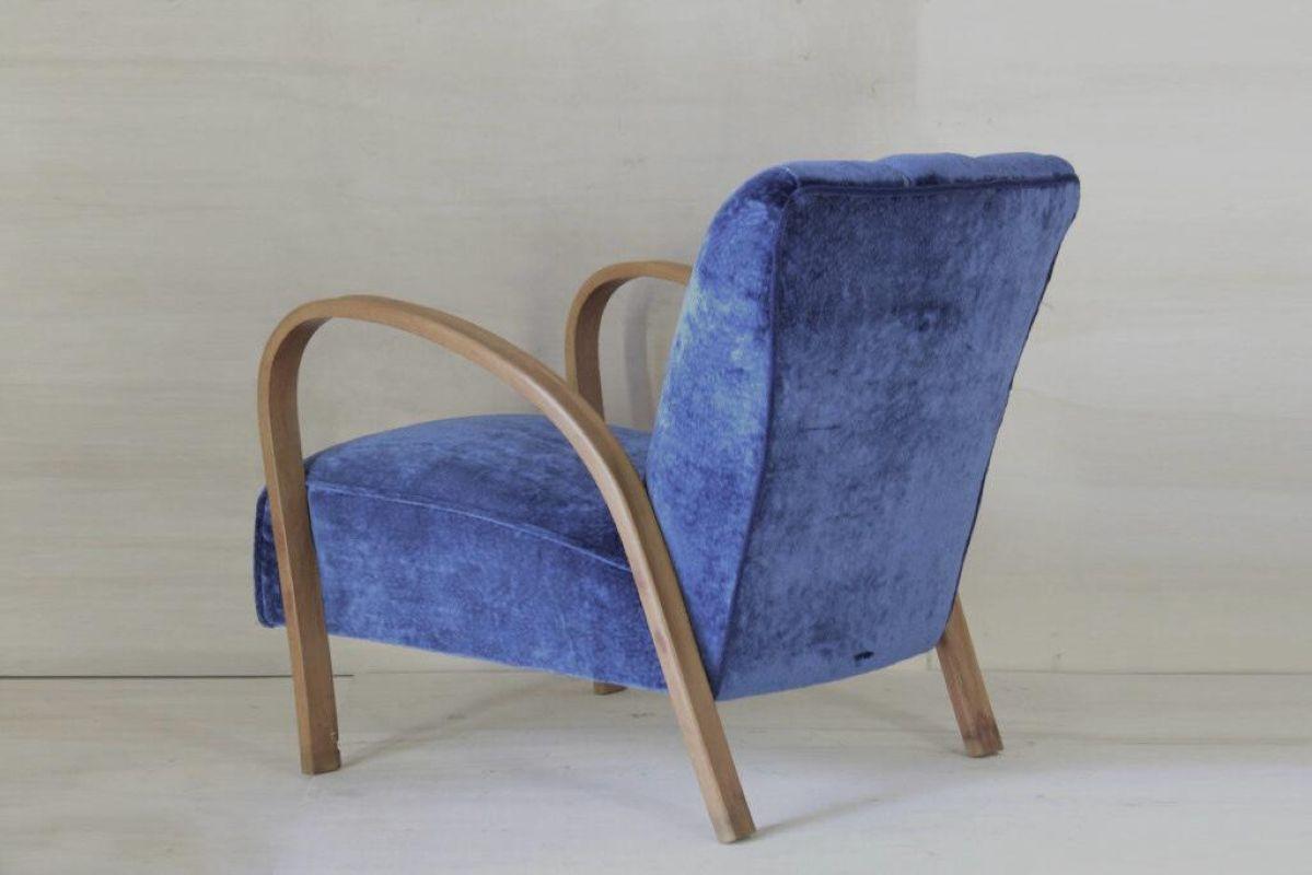 Français Fauteuil bleu Art Déco du début du 20e siècle, France en vente
