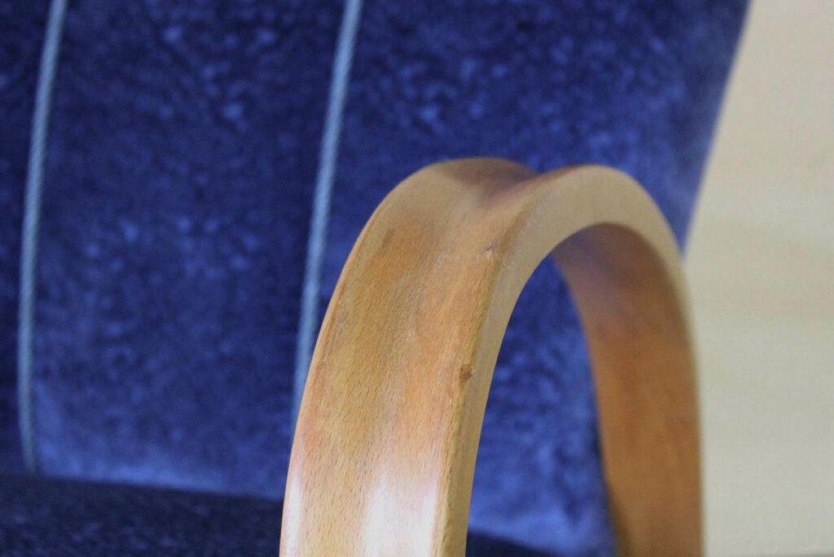 Fauteuil bleu Art Déco du début du 20e siècle, France en vente 1