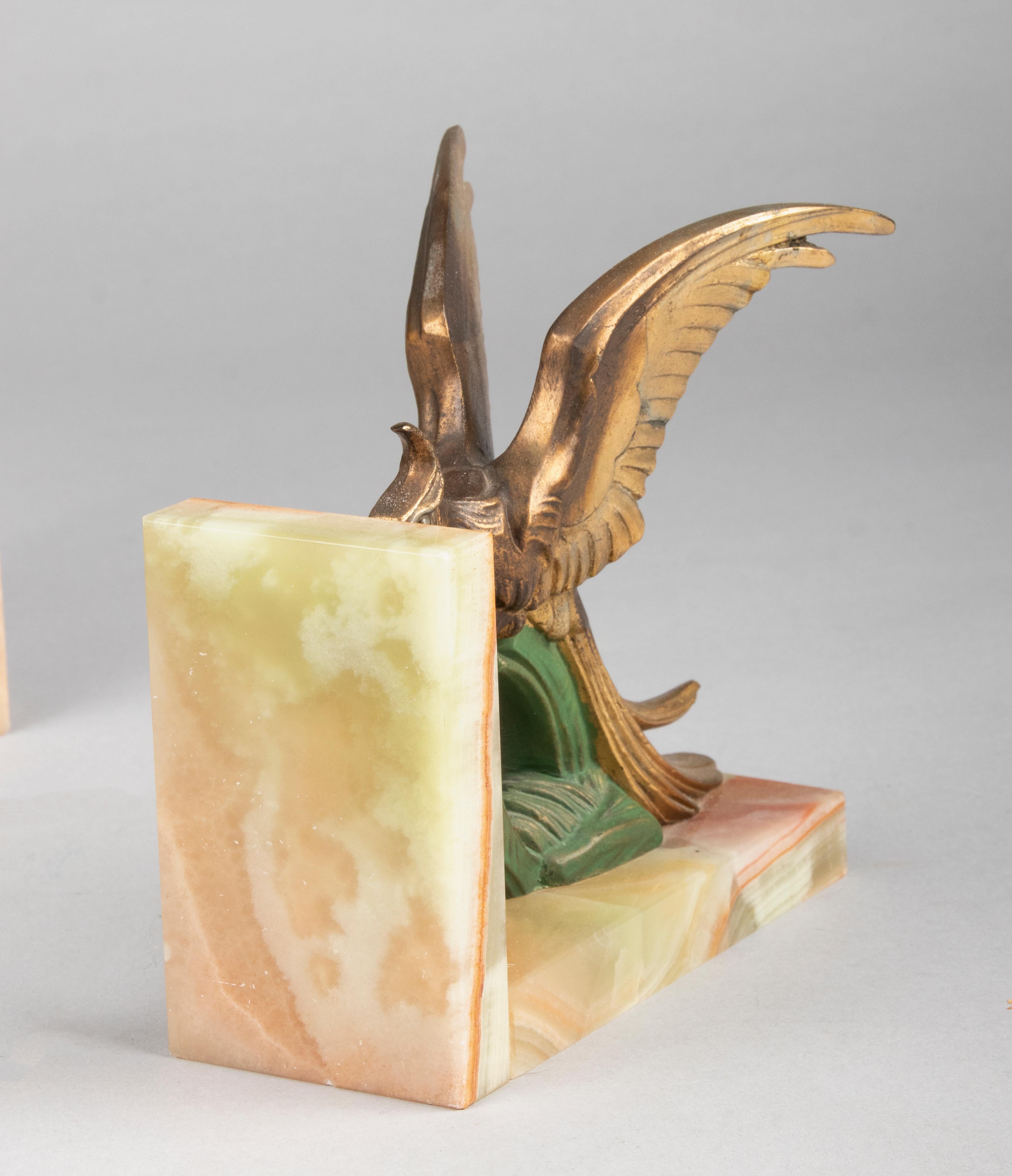 Early 20th Century Art Deco Bookends with Parrot Birds For Sale 9