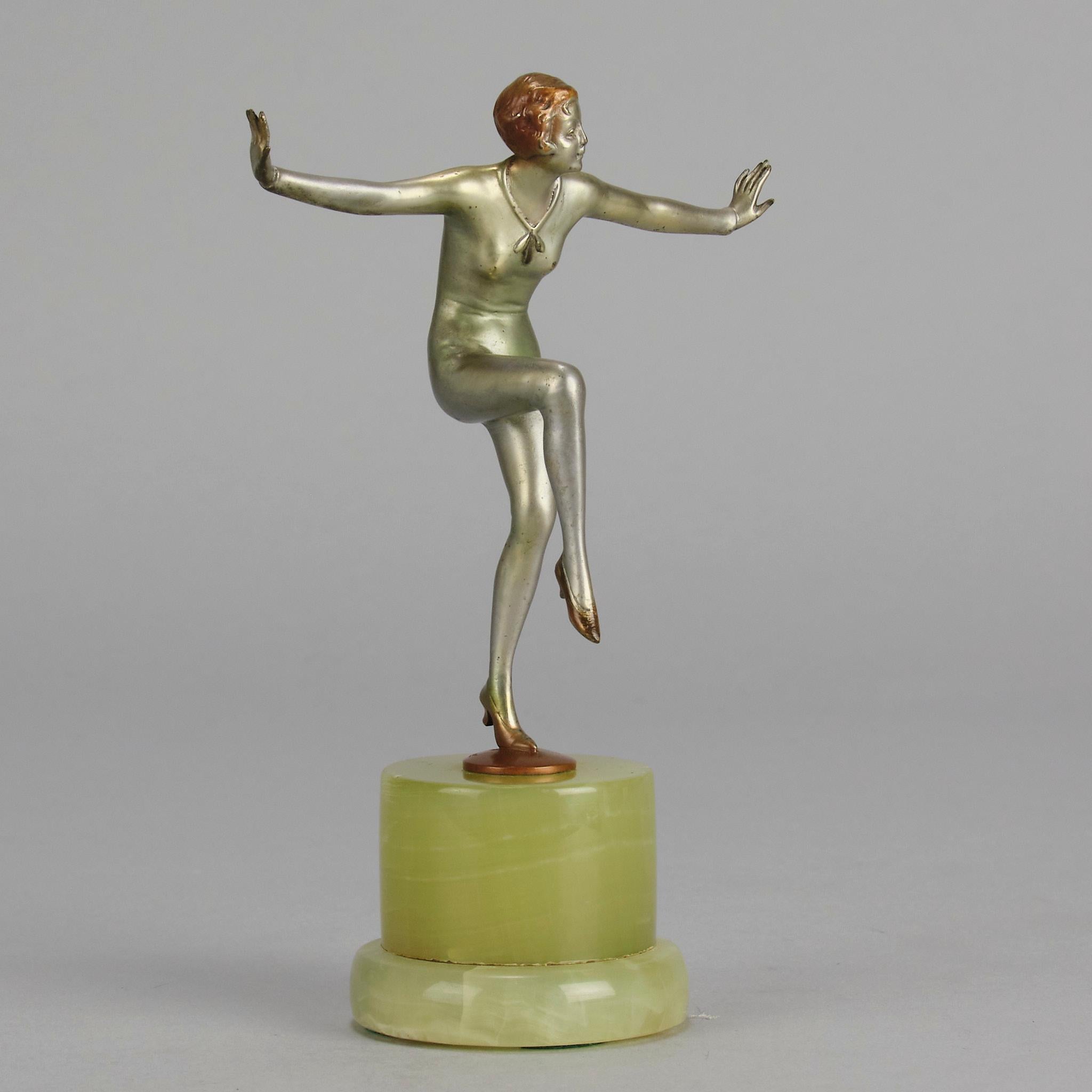 Art-Déco-Bronze des frühen 20. Jahrhunderts mit dem Titel „Arms Out“ von Josef Lorenzl (Art déco) im Angebot