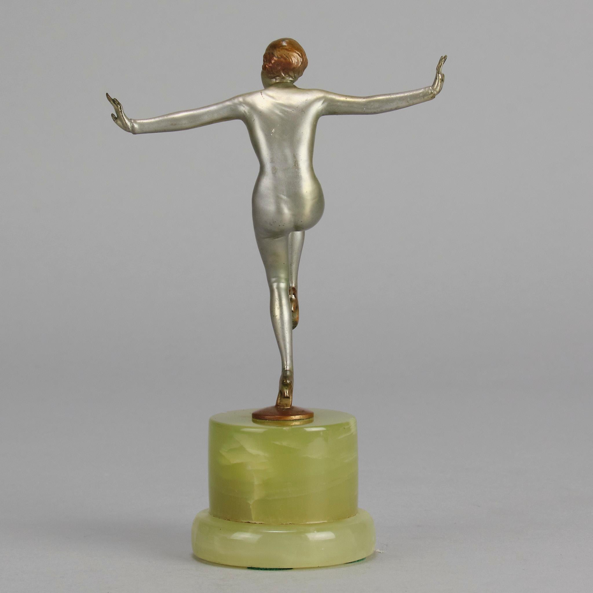 Art-Déco-Bronze des frühen 20. Jahrhunderts mit dem Titel „Arms Out“ von Josef Lorenzl im Zustand „Hervorragend“ im Angebot in London, GB