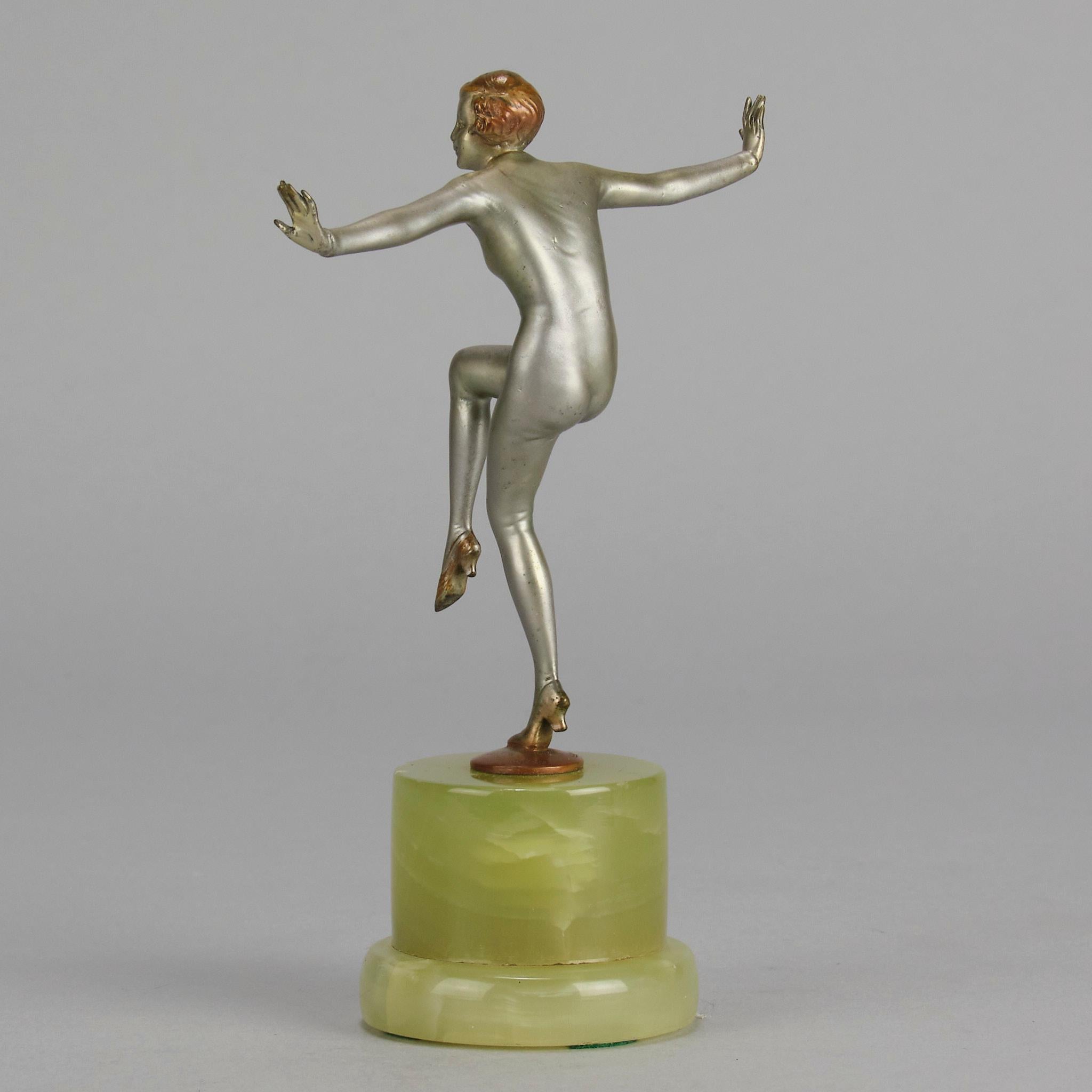 Art-Déco-Bronze des frühen 20. Jahrhunderts mit dem Titel „Arms Out“ von Josef Lorenzl im Angebot 1