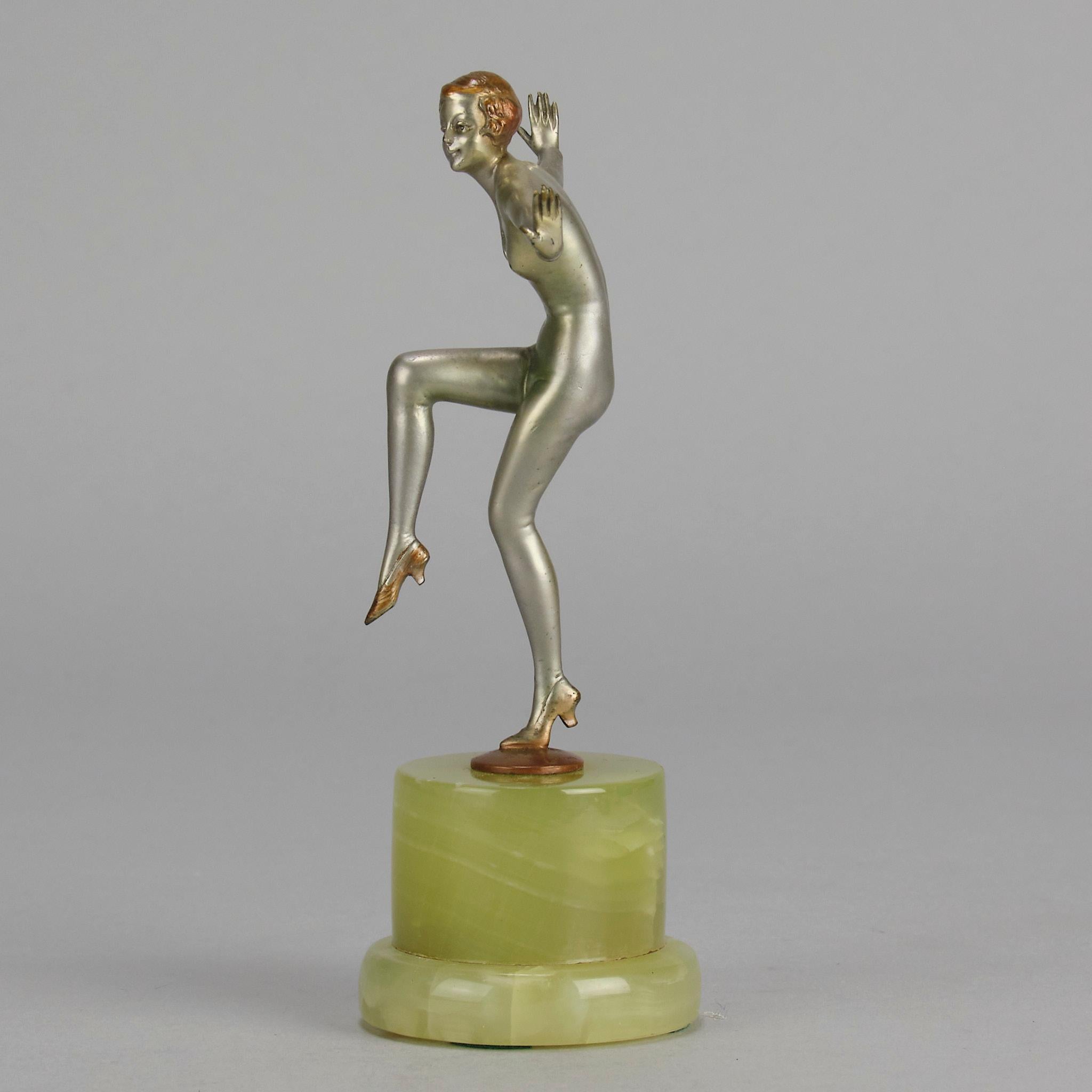 Art-Déco-Bronze des frühen 20. Jahrhunderts mit dem Titel „Arms Out“ von Josef Lorenzl im Angebot 2