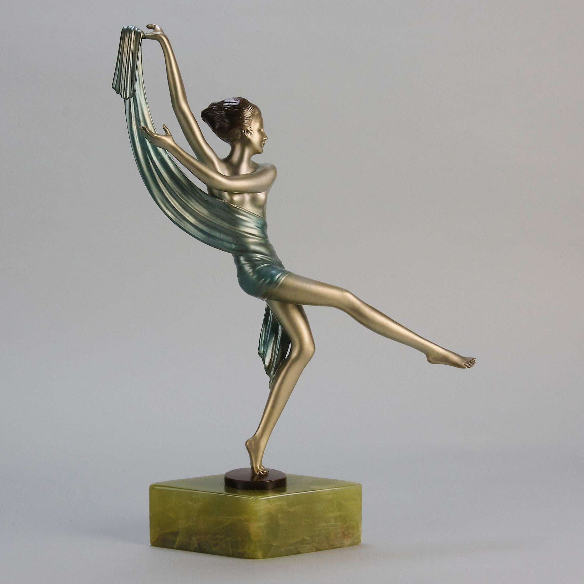 Austrian Early 20th Century Art Deco Bronze entitled 