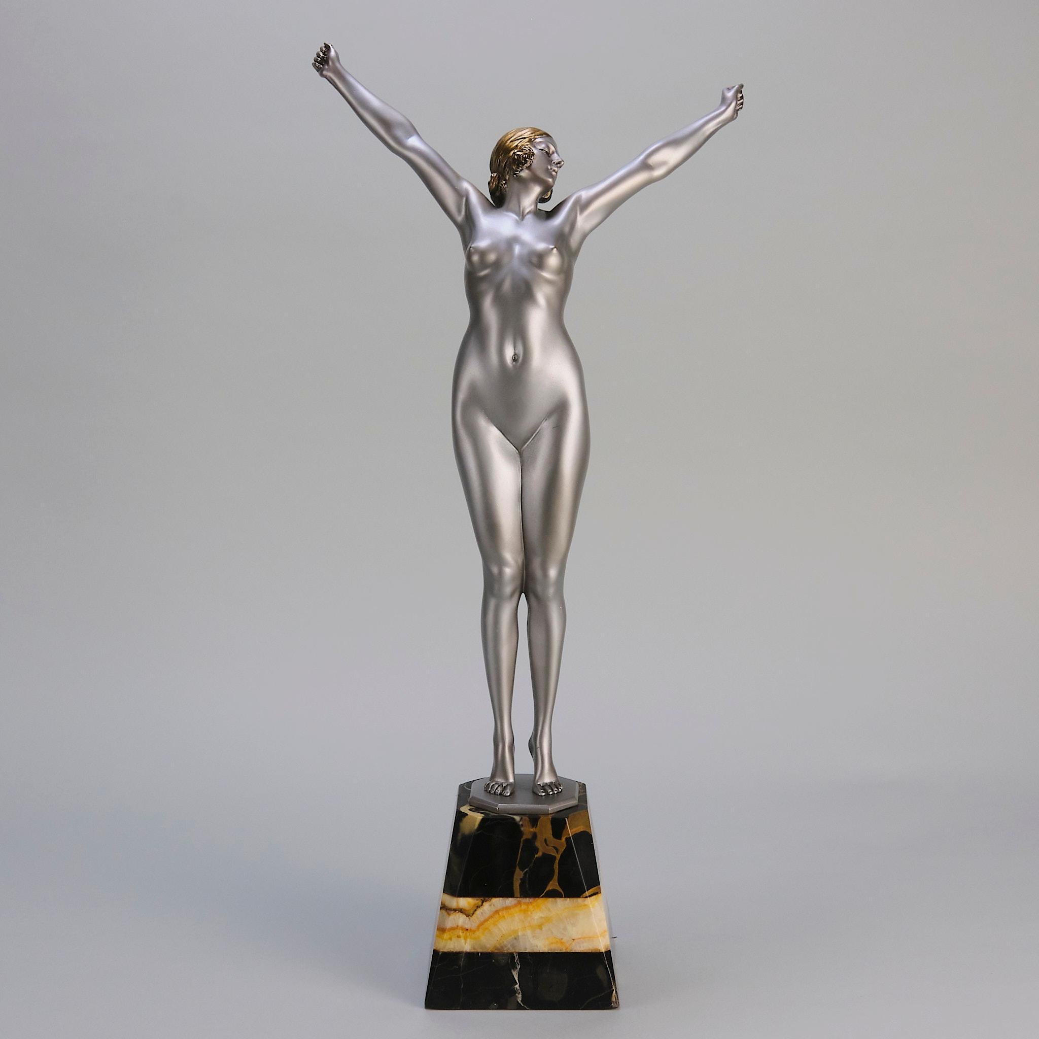 French Early 20th Century Art Deco Bronze entitled 