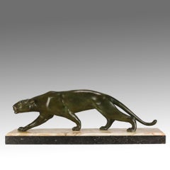 Early 20th Century Art Deco Bronze entitled "Panther" by Salvatore Melani