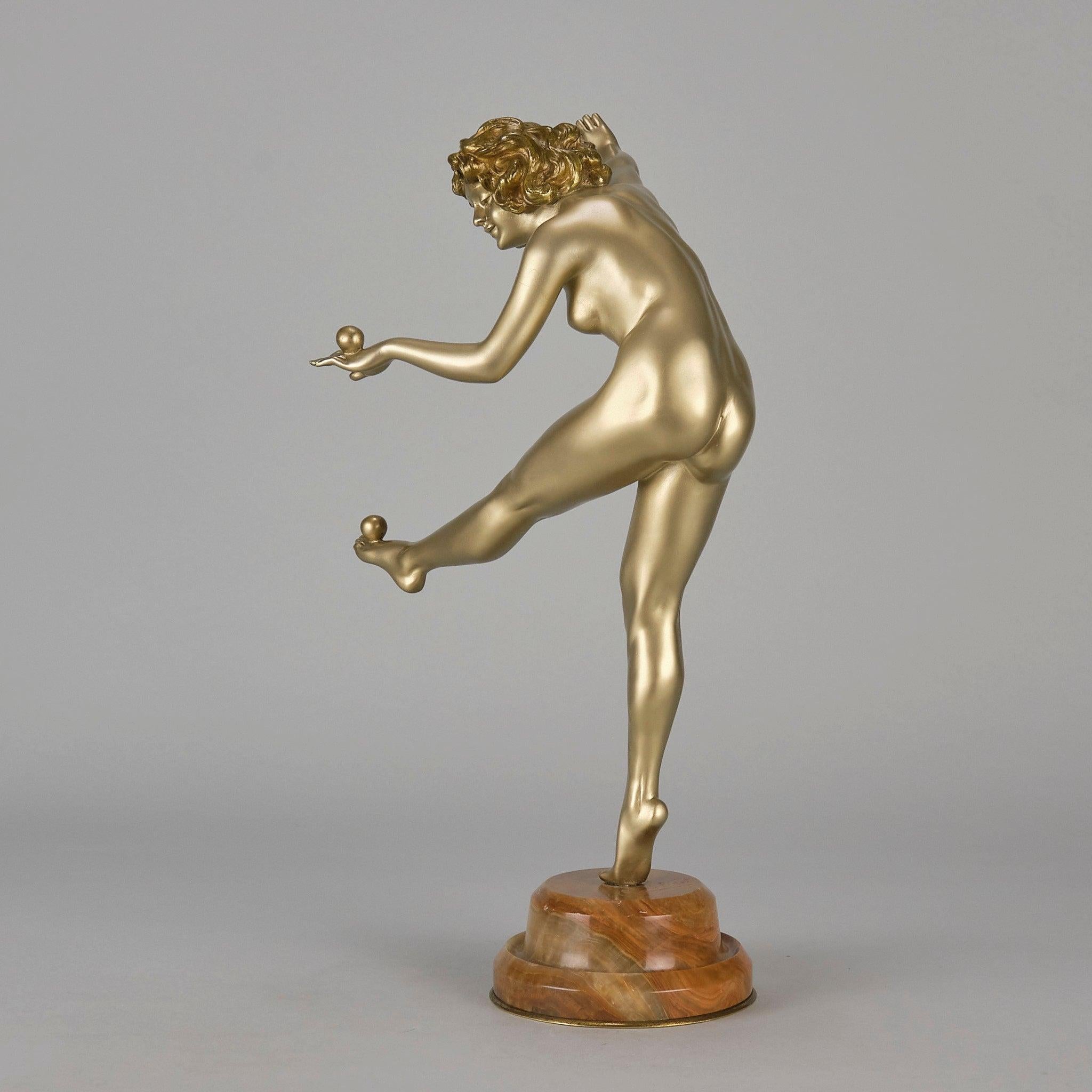 Bronzo Art Deco dei primi del Novecento intitolato 