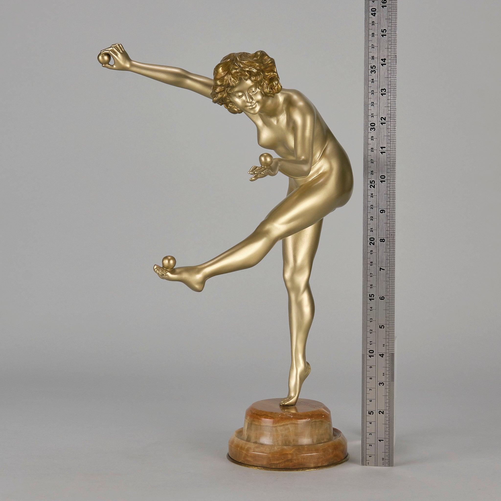 Bronzo Art Deco dei primi del Novecento intitolato 
