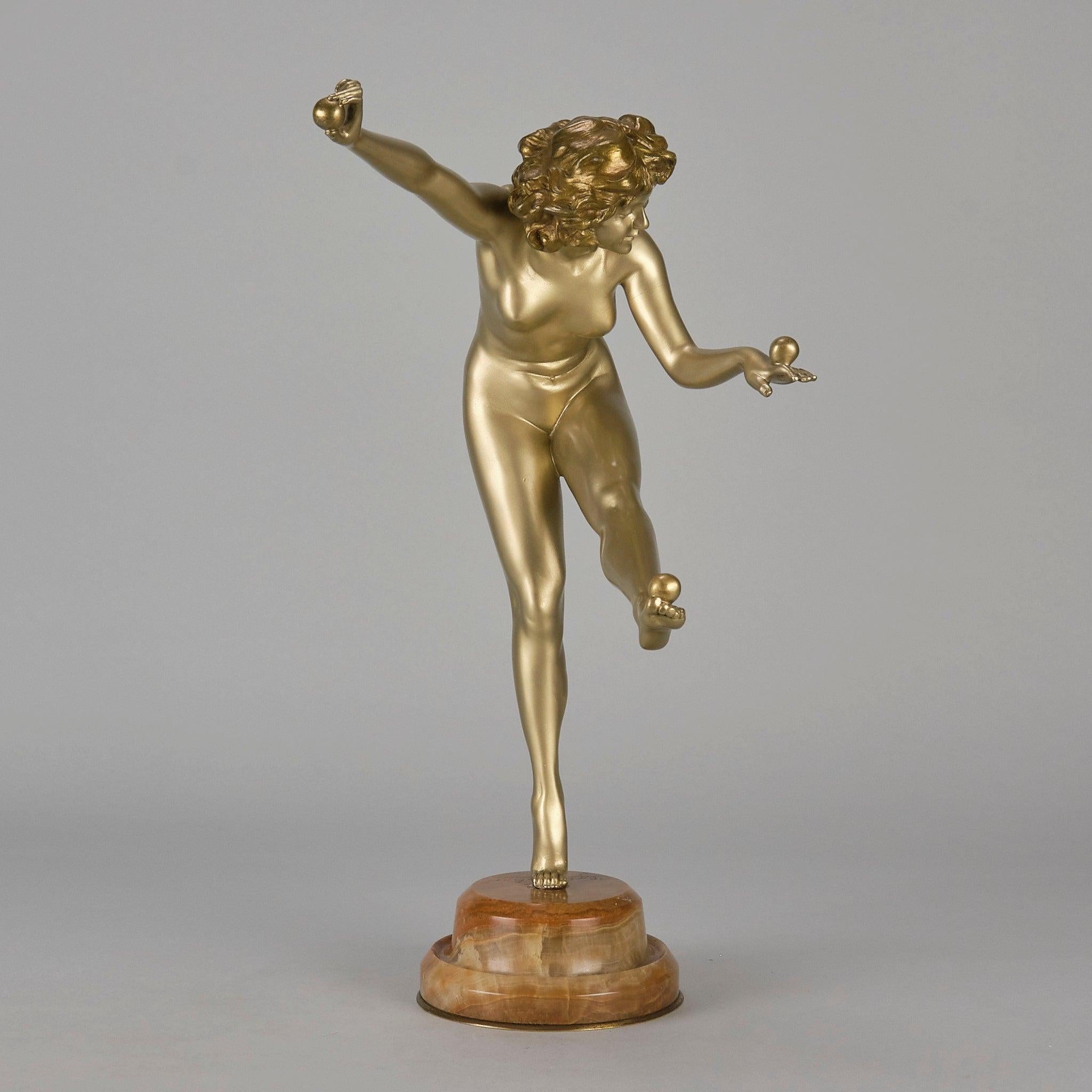 Calco Bronzo Art Deco dei primi del Novecento intitolato 