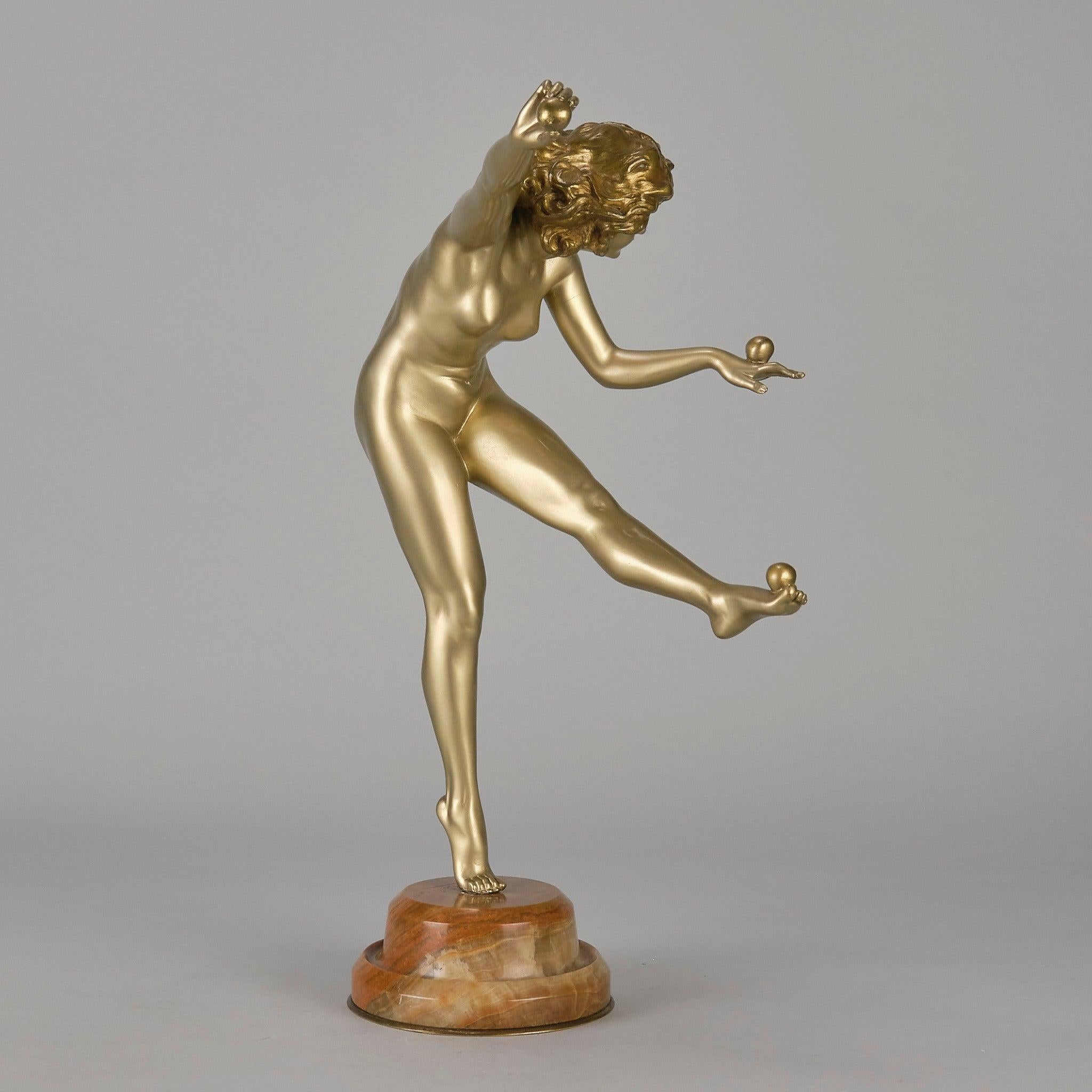 Bronzo Art Deco dei primi del Novecento intitolato 