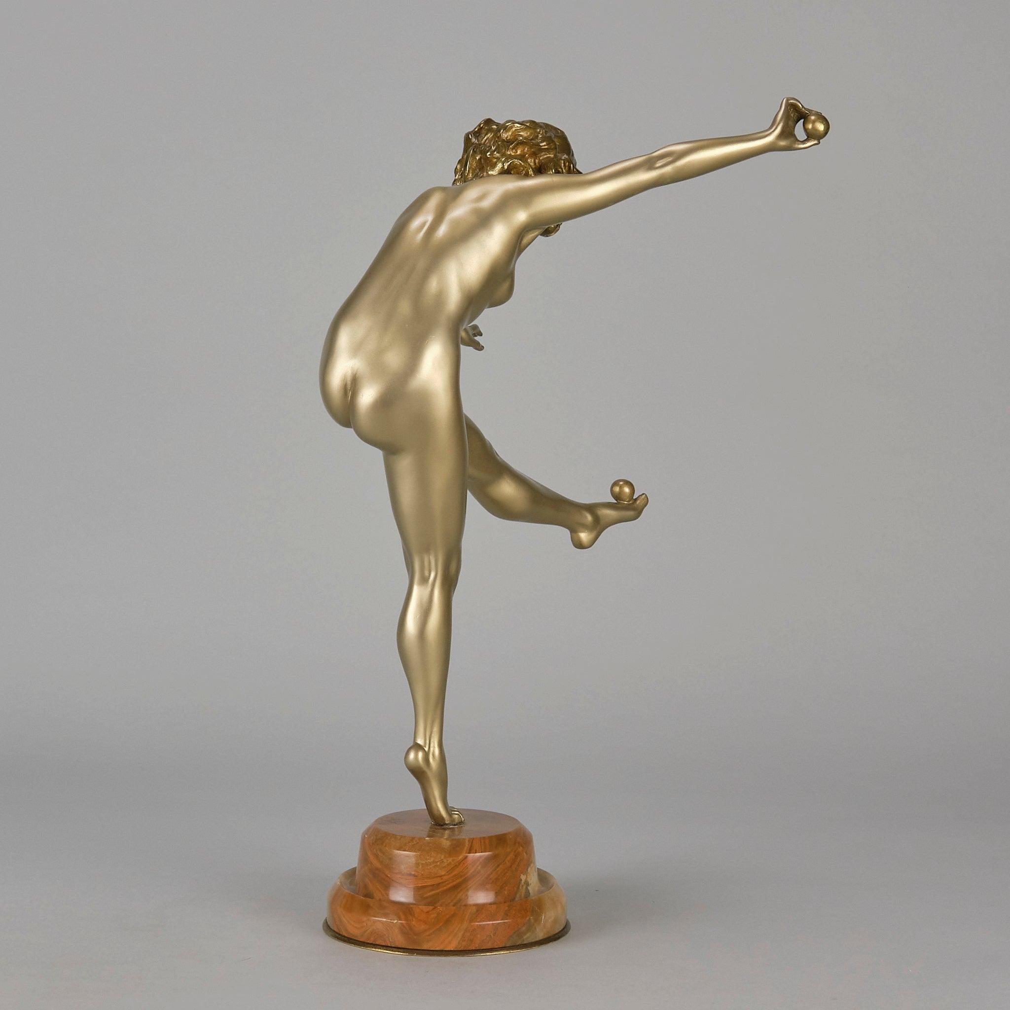 Bronzo Art Deco dei primi del Novecento intitolato 