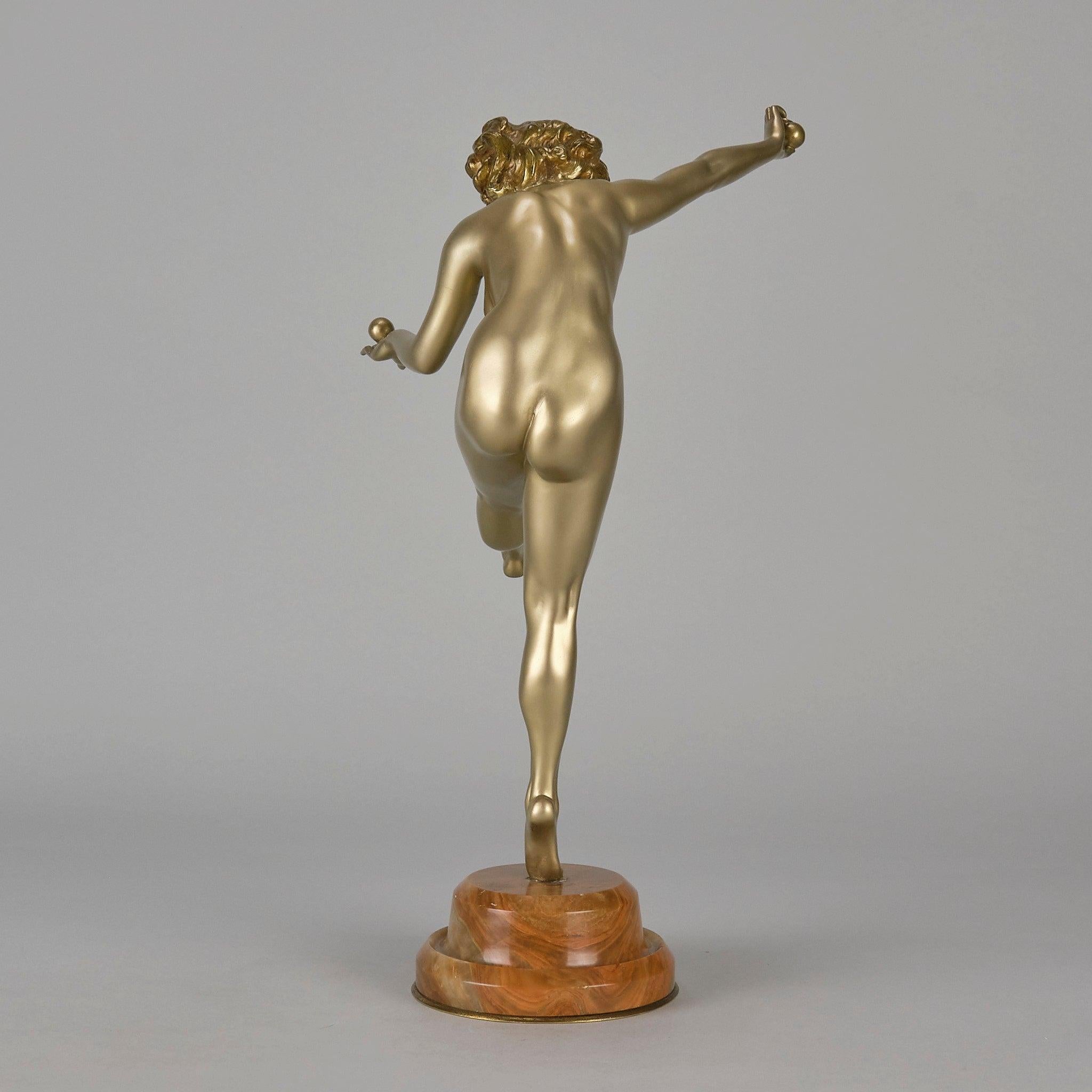 Bronzo Art Deco dei primi del Novecento intitolato 