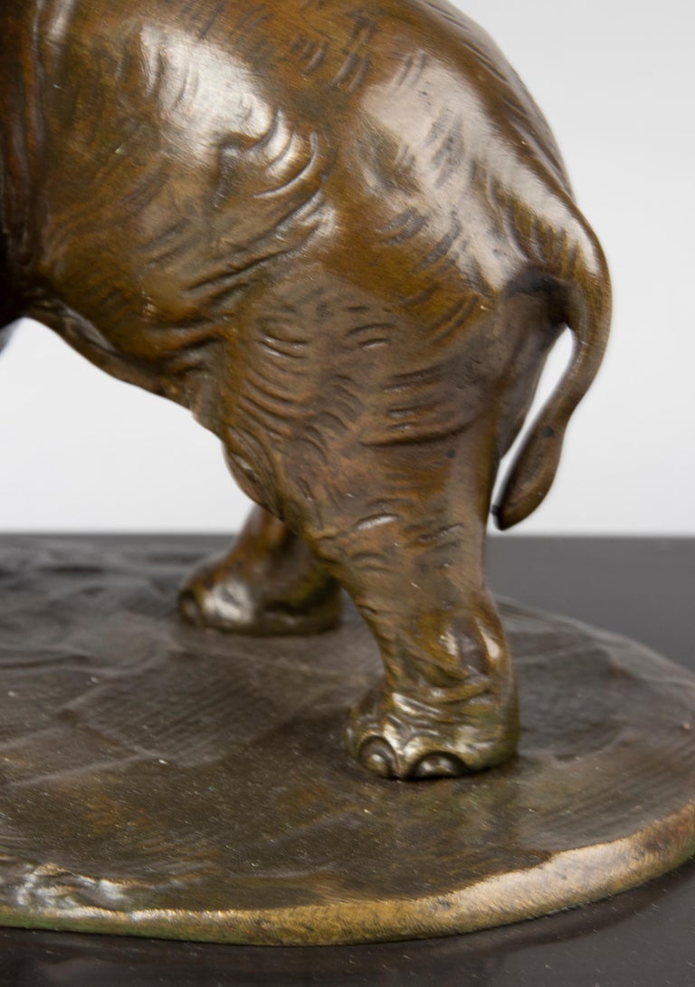 Early 20th Century Art Deco Bronze Sculpture Elephants, Irénée Rochard For Sale 10