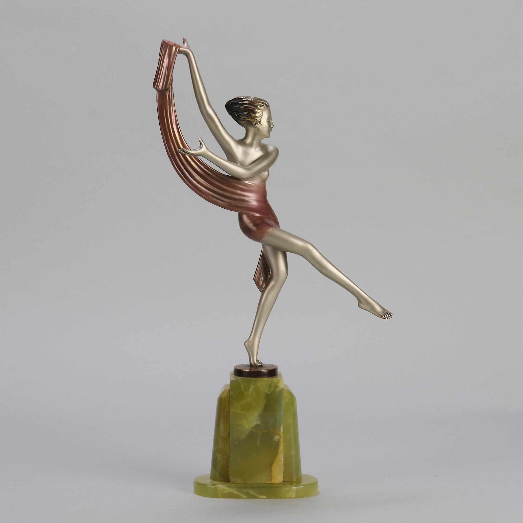 Autrichien Sculpture en bronze Art déco du début du 20e siècle 