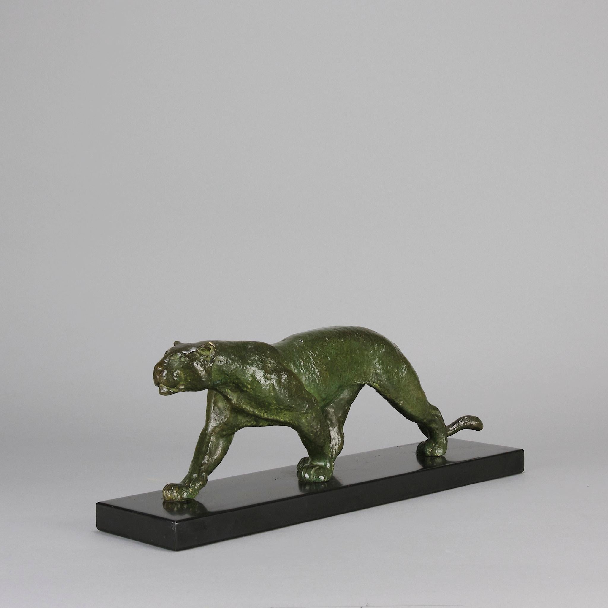Français Étude en bronze Art déco du début du 20e siècle intitulée 