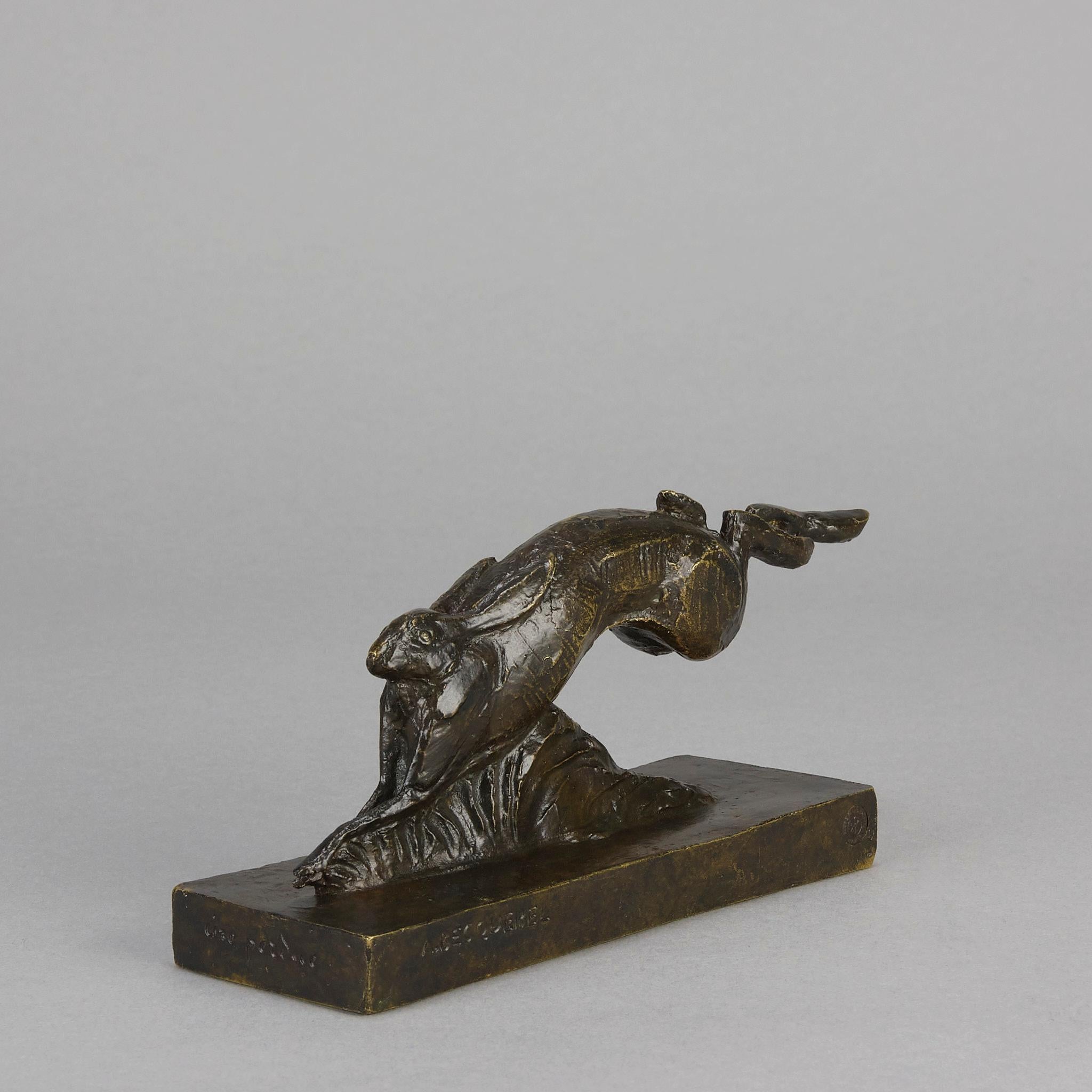 Français Étude en bronze Art déco du début du 20e siècle 