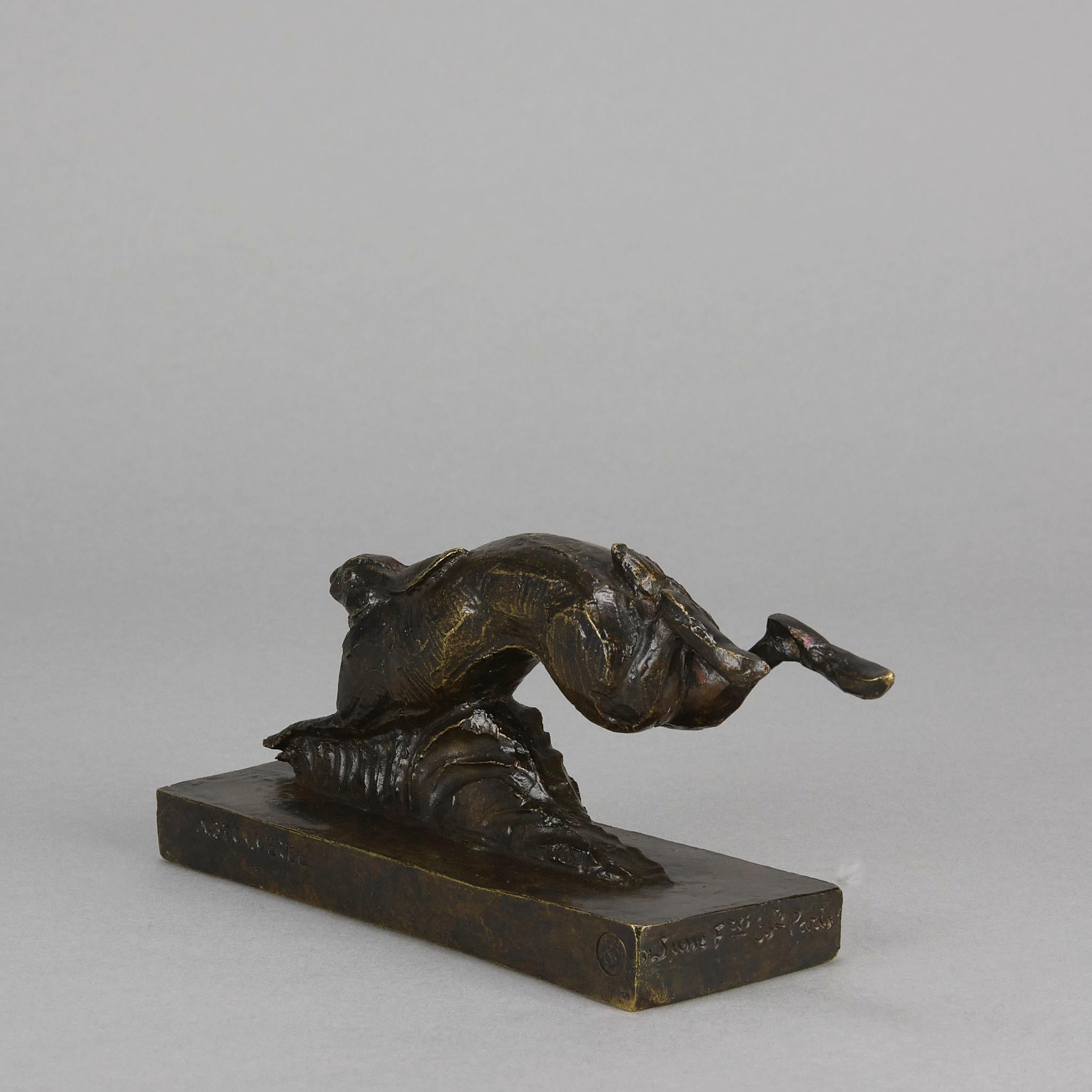Étude en bronze Art déco du début du 20e siècle 