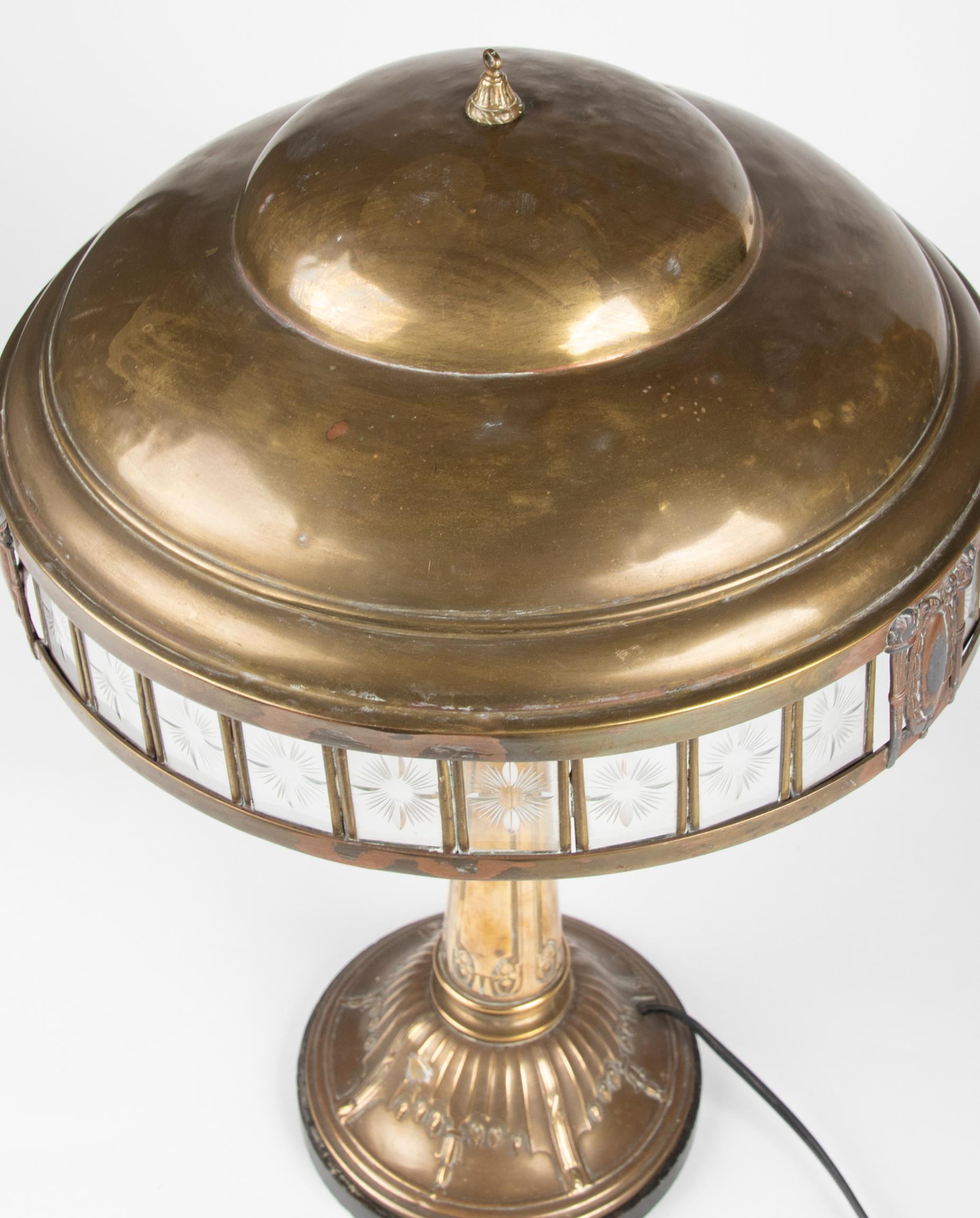 Early 20th Century Art Deco Copper Table / Desk Lamp 5