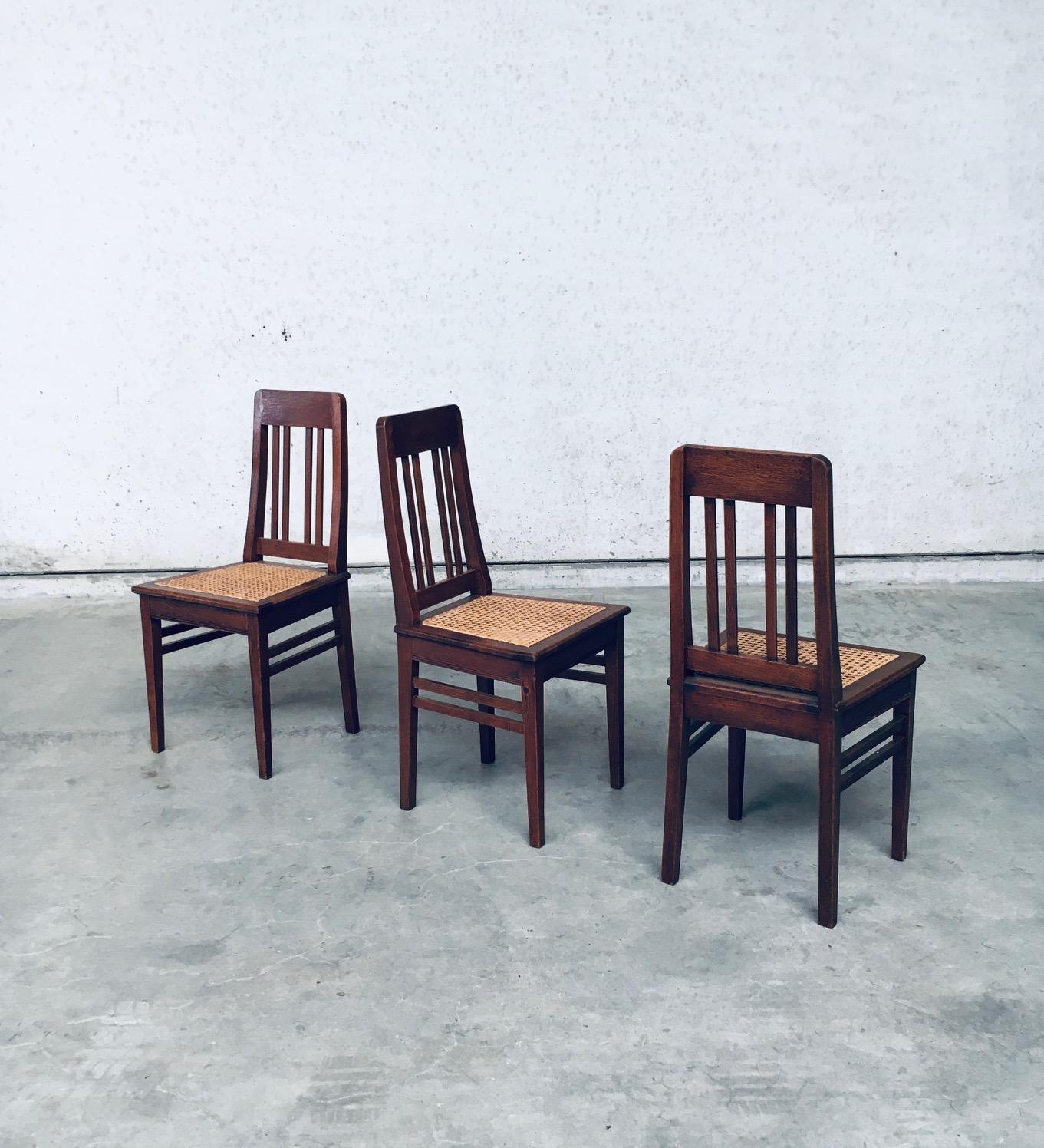 Juego de sillas de comedor de diseño Art Déco de principios del siglo XX Caña en venta