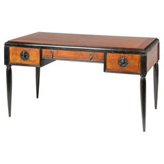 Early 20th Century Art Deco Ebonised Beech Desk André Groult Style