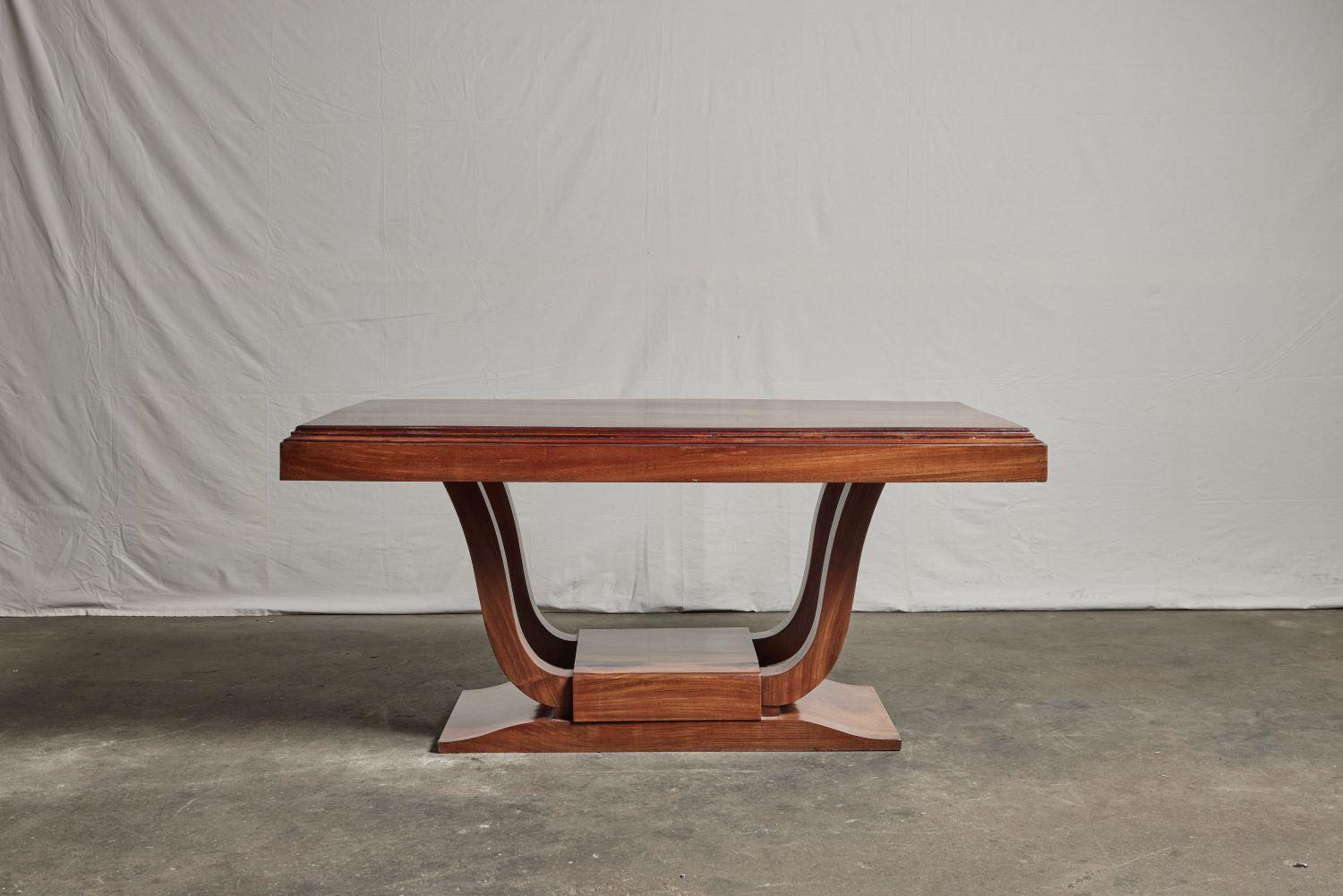 Early 20th Century Art Deco French Colonial Rosewood Desk For Sale 5