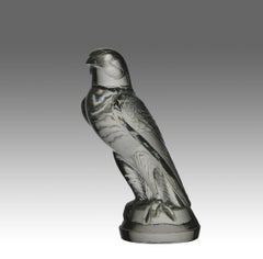 Early 20th Century Art Deco Glass Car Mascot entitled "Faucon" by René Lalique