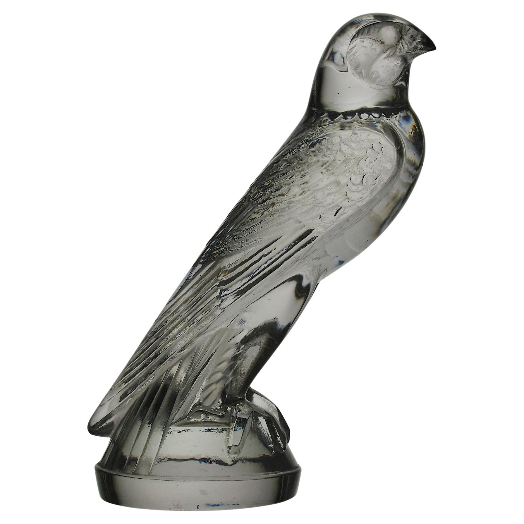 Early 20th Century Art Deco Glass Car Mascot entitled "Faucon" by René Lalique For Sale