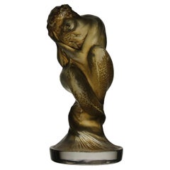 Early 20th Century Art Deco Glass Car Mascot "Sirene Car Mascot" by René Lalique