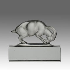Early 20th Century Art Deco Glass entitled "Chèvre" by René Lalique