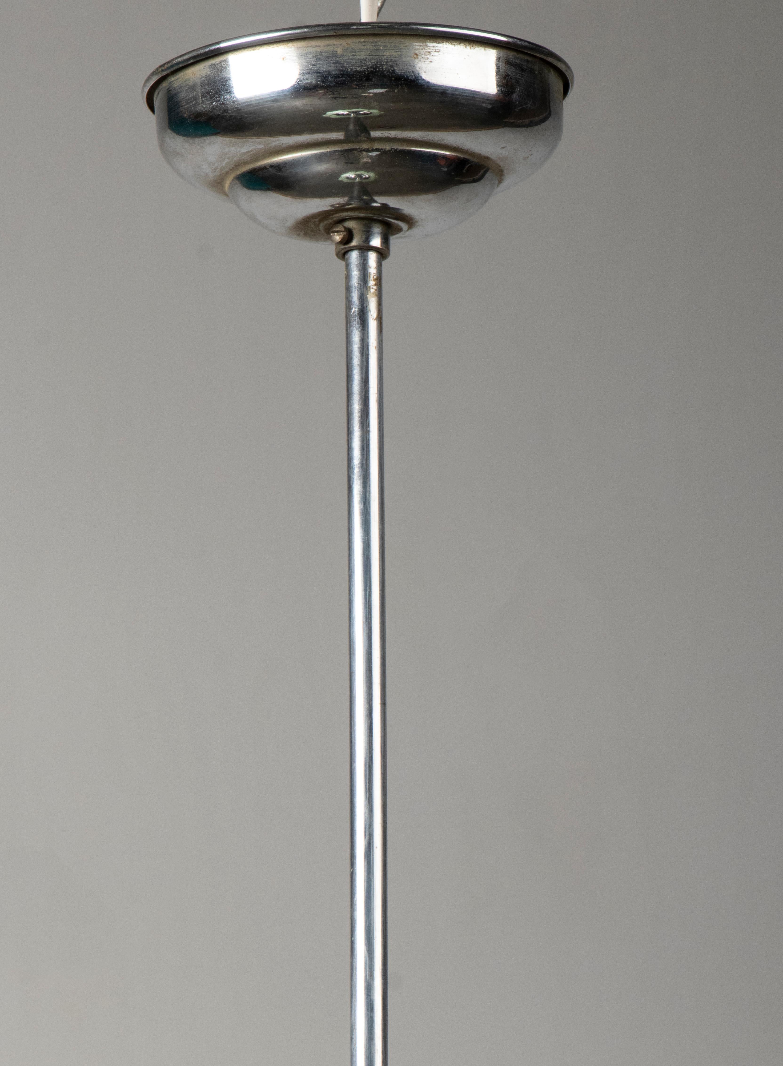 Lampe de couloir gratte-ciel en verre Art Déco du début du XXe siècle en vente 1
