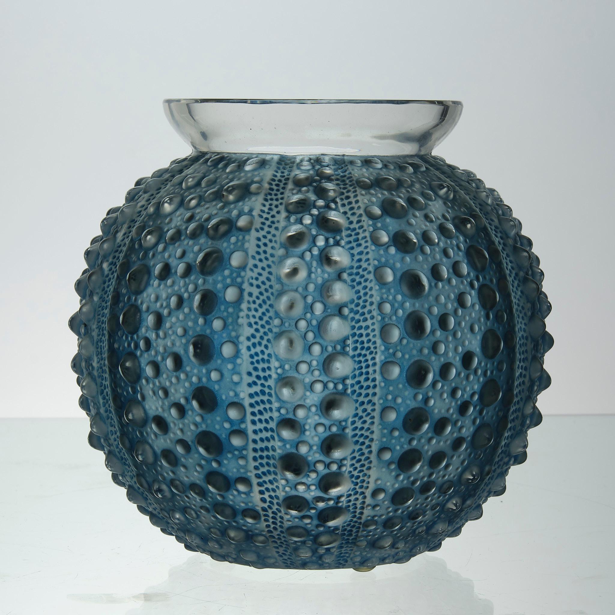 Francese Vaso in vetro Art Deco dei primi del Novecento intitolato 