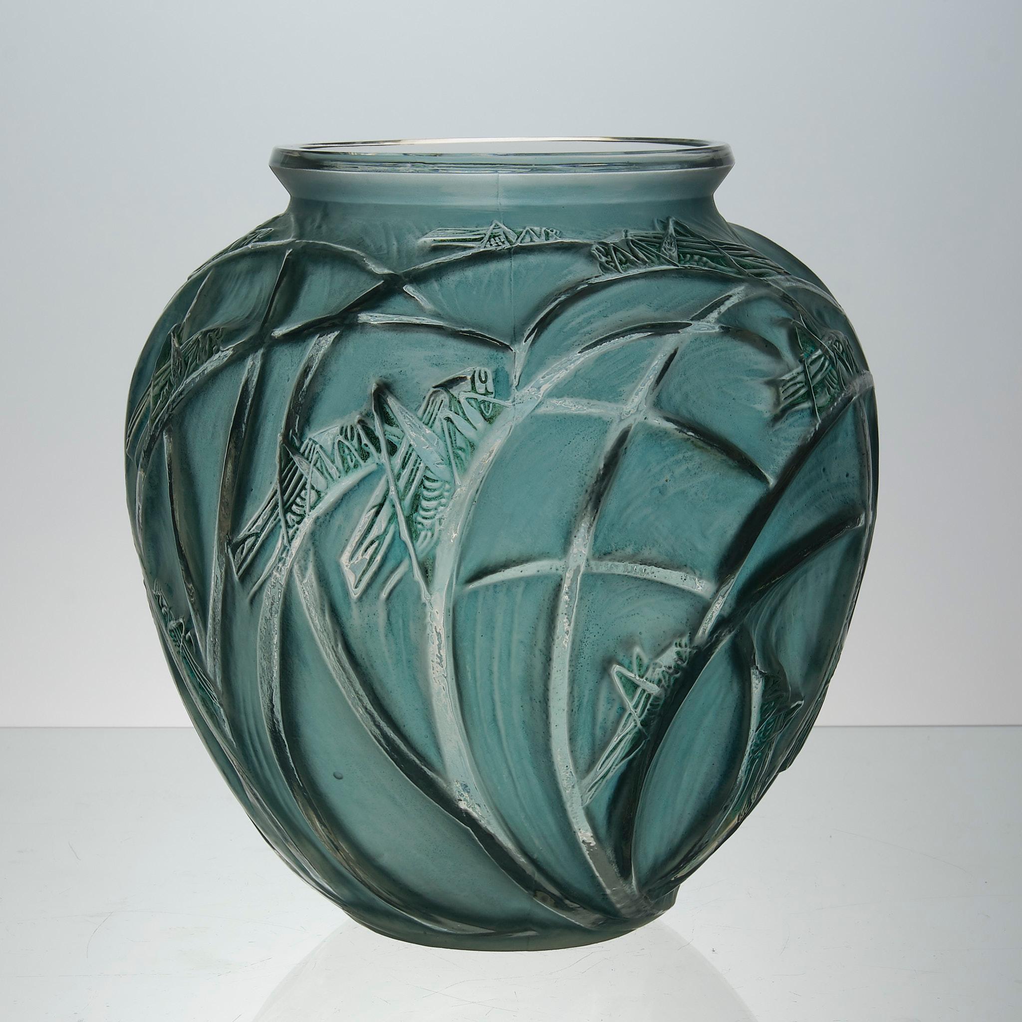 Vase en verre Art Déco du début du 20ème siècle intitulé 