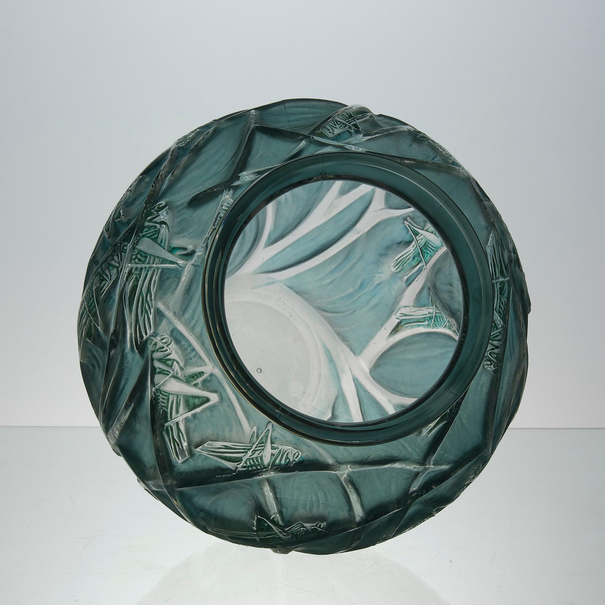 Vase en verre Art Déco du début du 20ème siècle intitulé 