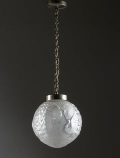 Early 20th Century Art Deco Globe Lantern Lamp by Muller Frères
